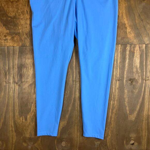 PINK Active Womens Leggings Blue Adjustable Ruched Front Skinny Stretch XXL - Picture 3 of 10